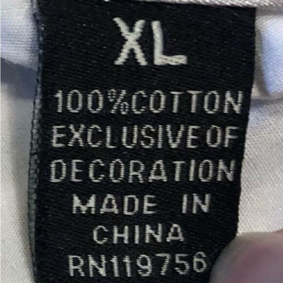 J. Campbell Los Angeles Embroidered Striped Shirt in White/Black/Grey Men’s XL - Picture 7 of 8